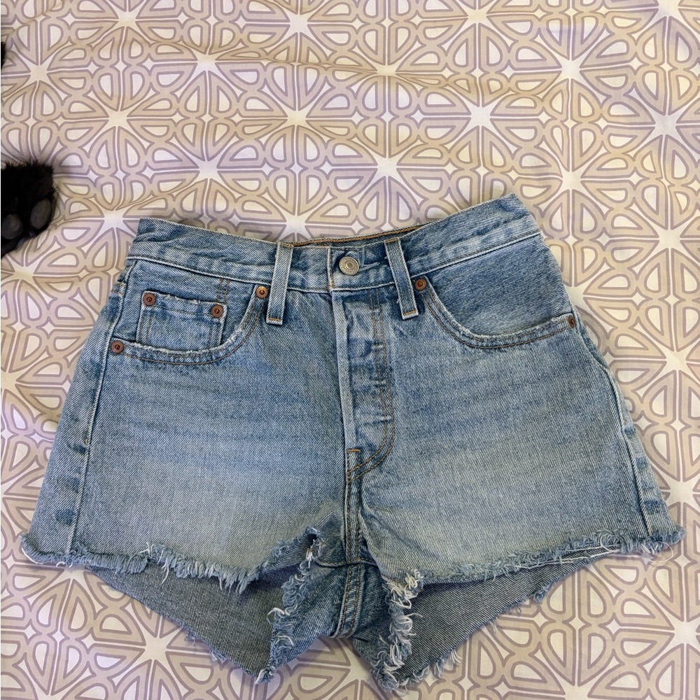 Levi's Light Blue Jean Shorts